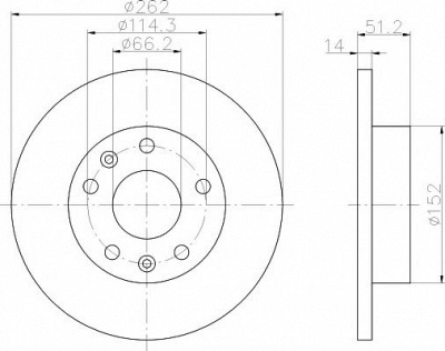 HELLA PAGID 8dd355107181 -  Тормозной диск